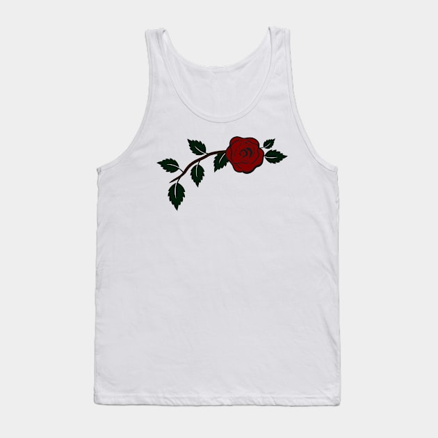 Rose Branch with flowers Tank Top by ShirtyLife